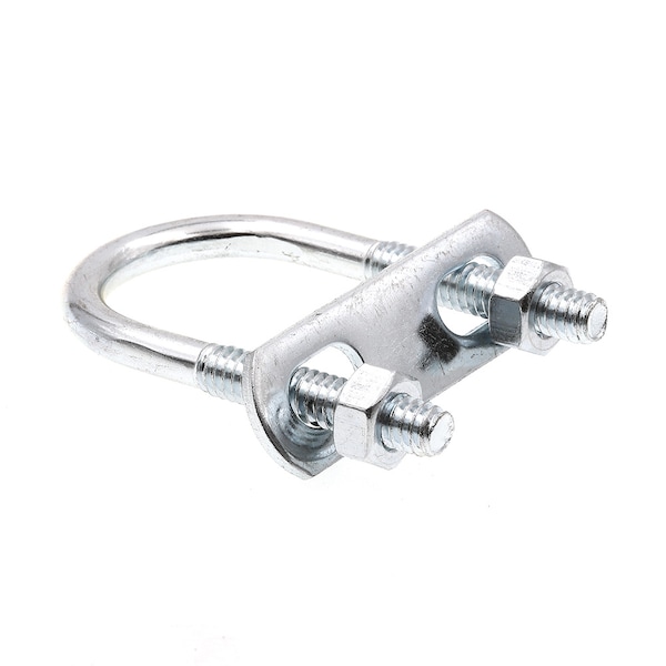 Prime-Line Round U-Bolt, 1/4"-20, 1-1/8 in W, 2-1/4 in H, Zinc Plated Steel, 10 PK 9071931 - main